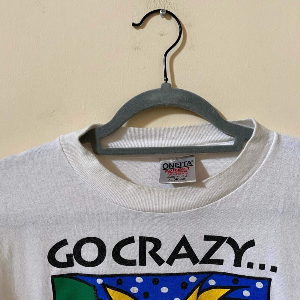 Vintage 90s “Go Crazy With Koala” Oneita Shirt XL Made in USA Retro Graphic Tee - Picture 3 of 6